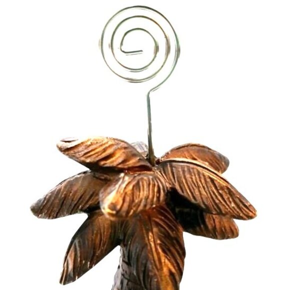 Pier 1 Palm Tree Wood Picture Recipe Holder Tropical Islandcore Coastal Brown - Picture 2 of 4